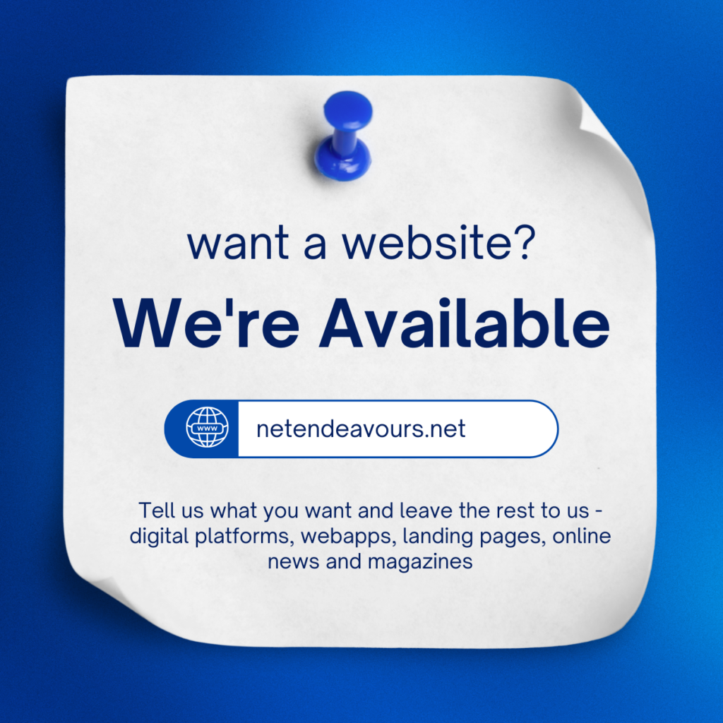 Net Endeavours advert